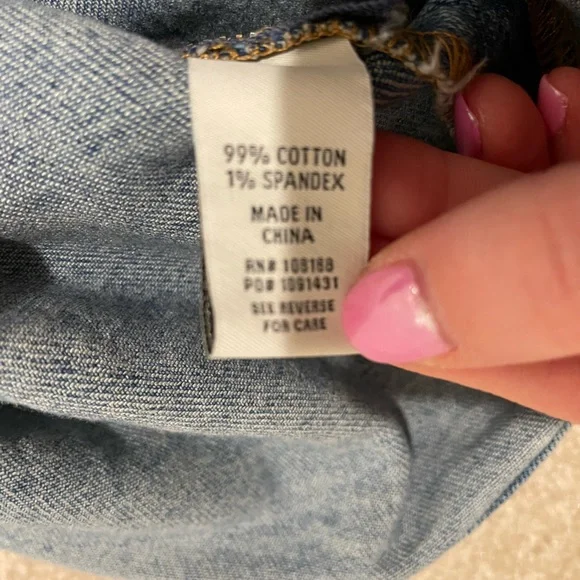 Low Rise Denim Mini Skirt - Picture 5 of 8